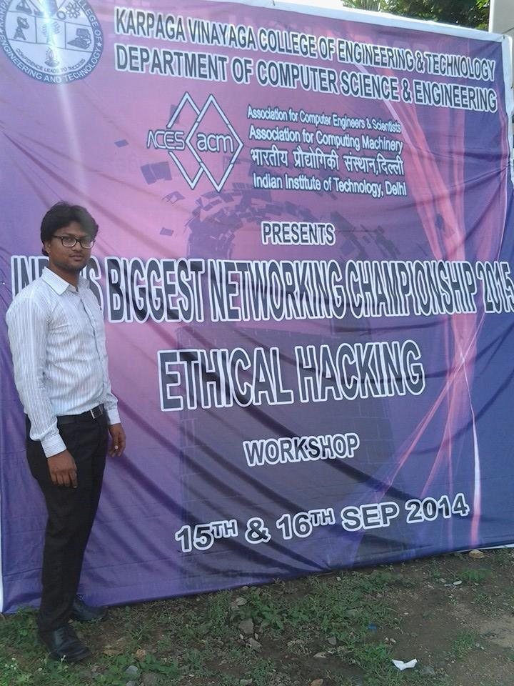 Workshop at Karpaga Vinayaga University, Tamil Nadu